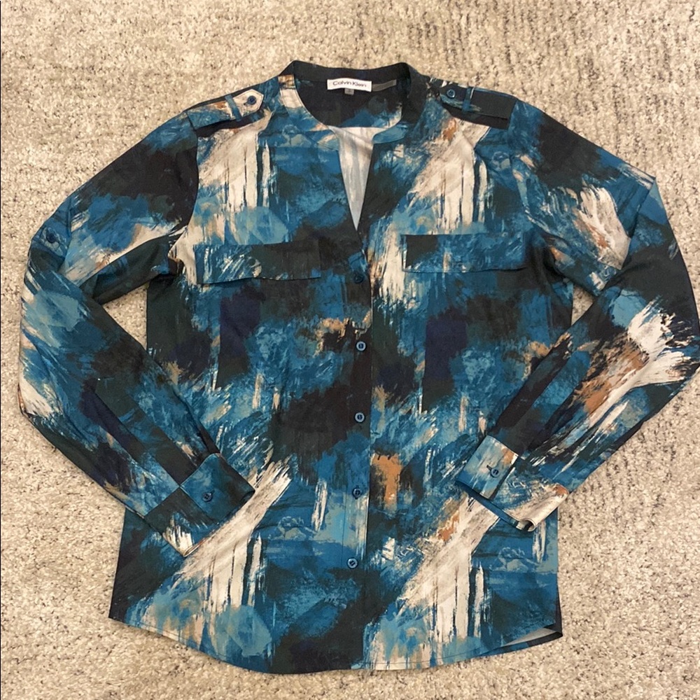 Calvin Klein Professional Button Down Blouse - image 1